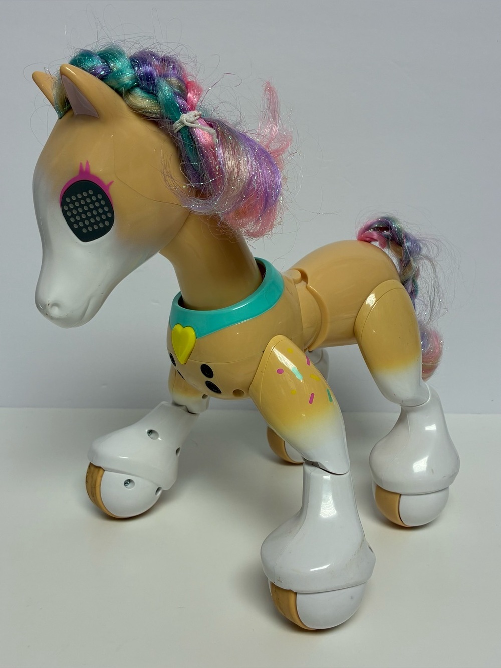 Zoomer Fashion Pony Horse Lights Sound Interactive Smart Toy Spin Master Rainbow